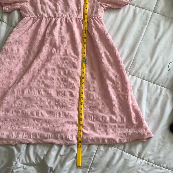 For Me Women's Cottagecore Baby Doll Puff Sleeve Dress Pink Size Large - Picture 7 of 9